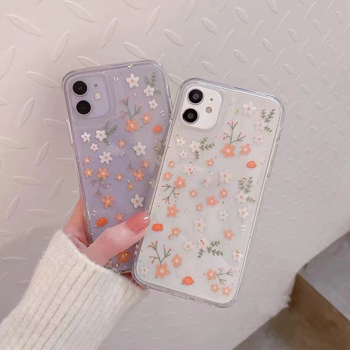 casing-compatible-for-tecno-camon20-4g-20-pro-5g-small-floral-full-clear-phone-case-soft-silicone