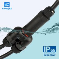 ❏ 1PC T Type Wire Waterproof Terminal Connector Y Type Quickly Connected 5 Pin Sealed IP68 Retardant Junction Boxescable Connector