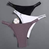 M-XL Sexy Cotton FINETOO Letter Waist Panties Women Sexy Underpants Comfortable Underwear Women Thong Pantys Intimates