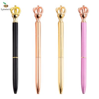 1 PCS Lytwtws Creative Multicolor Dream Crown Ballpoint Pen Business Metal Office Rotate Pens School Stationery Office Supplie Pens