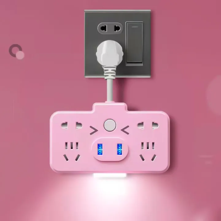 Extension Outlet Switch USB Cable Power Supply Socket Fixed Charger