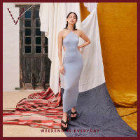 VICKS Halter Neck Sheath Dress with Cut-Out Detail เดรสเข้ารูป สายคล้องคอ ดีเทลคัตเอาท์