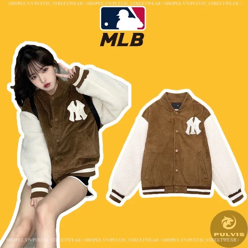 Áo khoác Bomber Varsity MLB áo ấm áo Jacket tay dài áo khoác bóng chày thêu Logo  MLB thời trang  Lazadavn