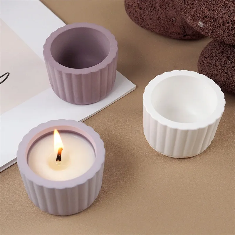 DIY Handmade Gypsum Form Aroma Cup Mold Mongolia Cup Gypsum Form For  Candles Cup Mold Silicone Mold for Cement Jewelry Box Mold