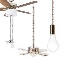 2Pcs/Set Durable Metal Retro Ceiling Fan Pulls Lamp Chain Extender Home Decor Exhaust Fans