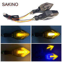 SAKINO ไฟสกู๊ตเตอร์ LED อเนกประสงค์2ชิ้น,สัญญาณไฟเลี้ยวรถจักรยานยนต์ไลท์ลูกธนูท้ายรถแสงน้ำไหลได้ IP68 12V อุปกรณ์เสริมไฟท้าย