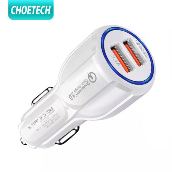 Sạc điện dùng trên xe hơi sạc nhanh 5v 3.1a cổng usb kép tương thích với - ảnh sản phẩm 1