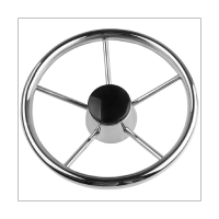 Boat Steering Wheel Stainless Steel 5 Spoke for Most Marine Yacht Boat Boating Equipment Accessories