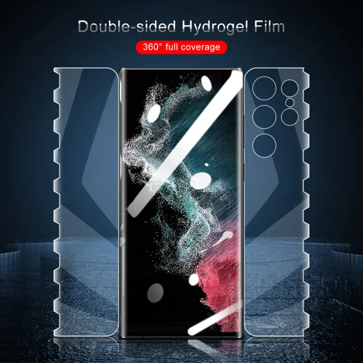 360° Full Body Hydrogel Film For Samsung Galaxy S22 Ultra 5G Front Back ...