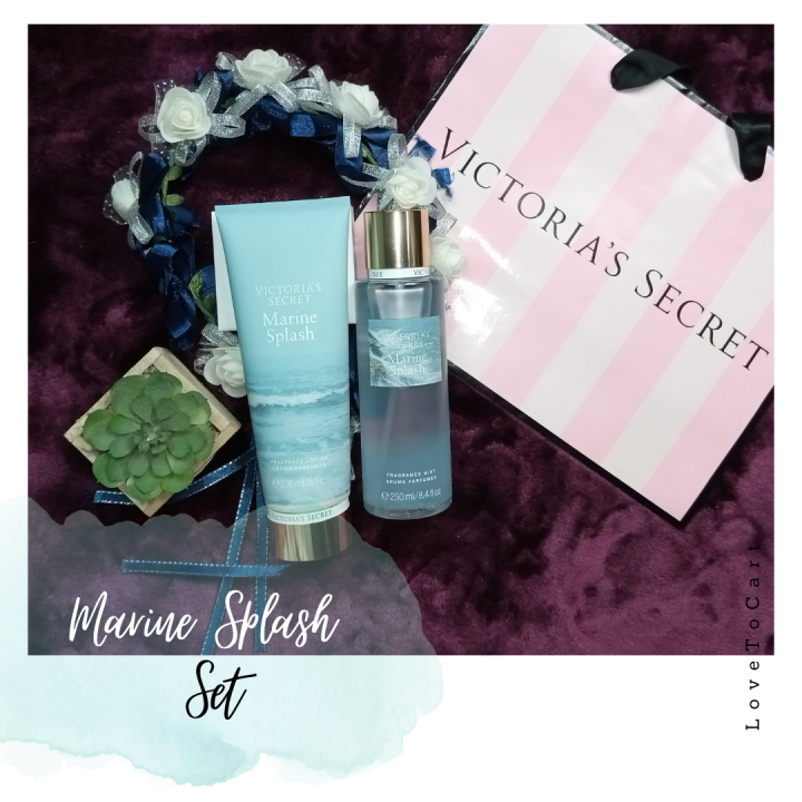 Victorias Secret Marine Splash Set Body Lotion Fragrance Mist Lazada Ph