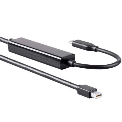 USB ที่ใช้งาน3.1ประเภท C เพื่อสายเคเบิล Mini DisplayPort 1.5ม. USB-C 4K60Hz ให้ Mini DP Mdp สำหรับ Macbook และ Macbook Pro Xps13 Dell
