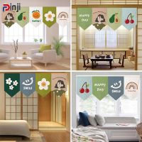 Summer Short Curtain Kitchen Partition Curtains Colorful Cabinet Curtain Home Cafe Decor