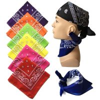 55x55cm Men Women Square Towel Bandana Fashion Cashew Flower Printed Hip Hop Handkerchief Cotton Headwrap Scarves Adult Headwear Headbands