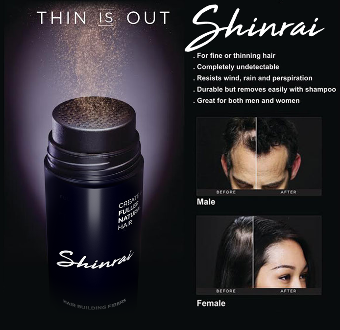 Best SHINRAI HAIR BUILDING FIBER BLACK Authentic Miracle Keratin Hair