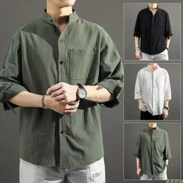 Shop Retro Shirt Men Green with great discounts and prices online