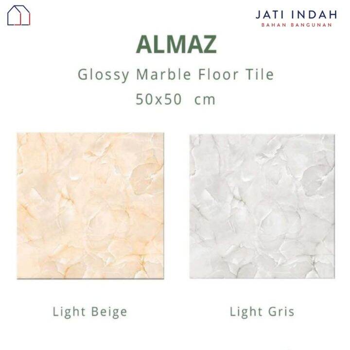 Keramik Lantai Glossy Marble X Cm Kita Almaz Light Beige Lazada Indonesia