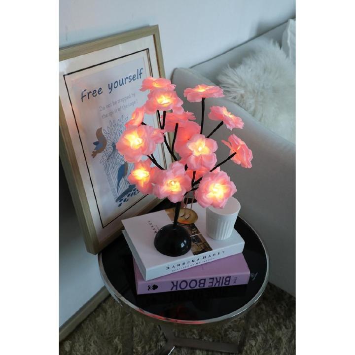led-camellia-โคมไฟดอกไม้กิ่งต้นไม้ตารางโคมไฟห้องนั่งเล่นห้องนอนตกแต่งร้าน-night-โคมไฟแสงตั้งโต๊ะ15ดอกไม้