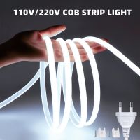 1-35m 110V/220V COB Led Strip for the Kitchen Under the Closet Cabinet Backligh Lighting Waterproof Outdoor Garden Lamp FOB Tape