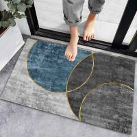 【ปัจจุบัน】เสื่อประตูทางเข้ากันลื่น Modern Super Absorbent Bath Home Floor Rug Mat For Hallway On The Floor Door Mat Entrance Waterproof