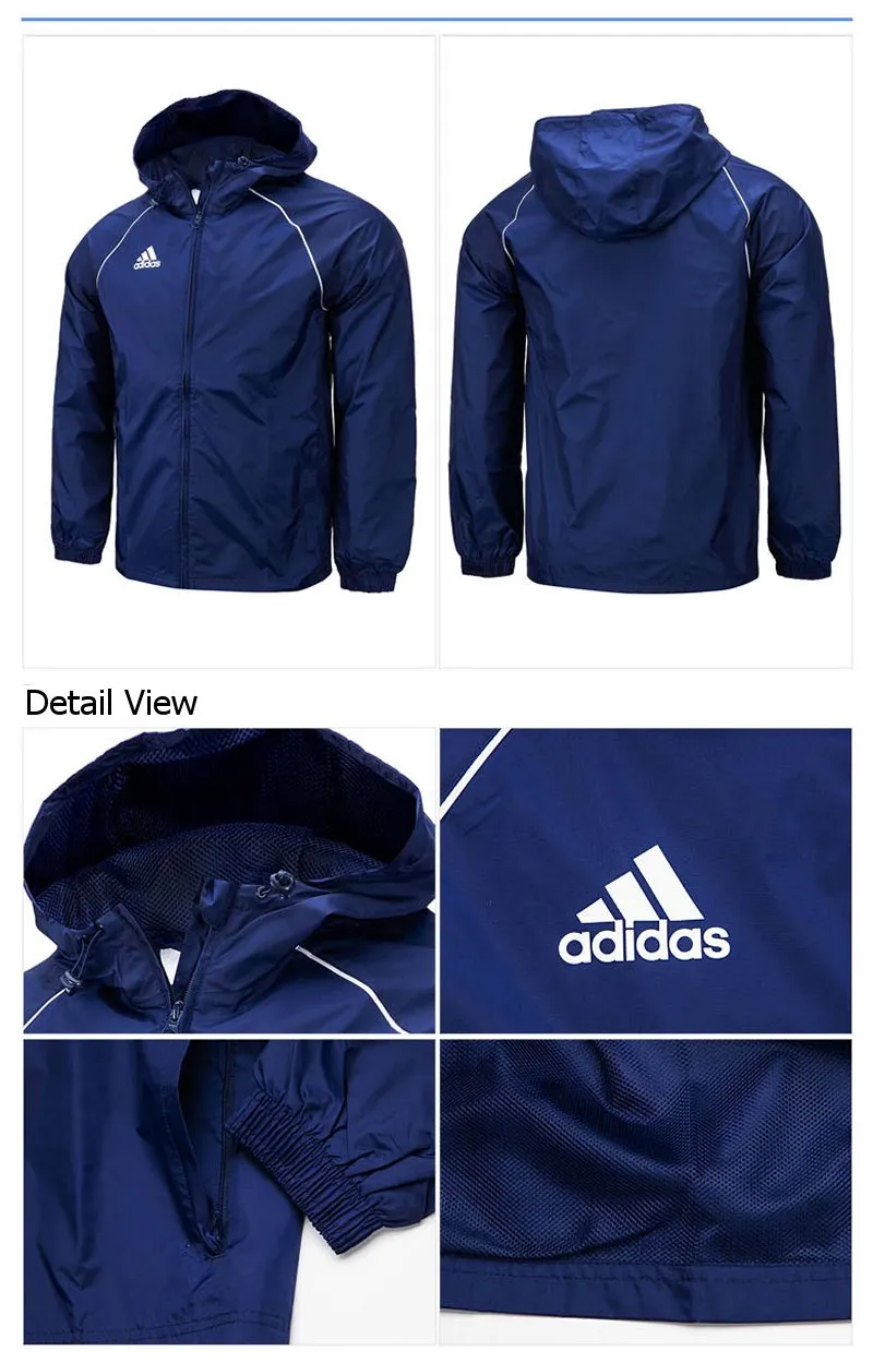Adidas Men's 18 Rain CV3694 Jacket Dark Blue White (Size-Adidas Korean size) | Lazada