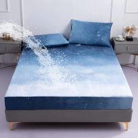 【hot】！ Printed  Bed Fitted Sheet Mattress Covers Four Corners With Elastic Band Pillowcase)