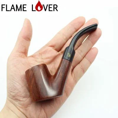 【CC】▬✳  RoseWood Flat bottom Pipe Wood Tobacco 10X 9mm Filters Pouch Holder DR320