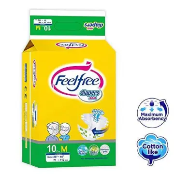 FEELFREE DISPOSABLE ADULT DIAPER OVERNIGHT PLUS (10'S) (L-XL)