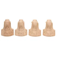 4PCS 10x6cm European Style Solid Wood Carved Furniture Foot Legs TV Cabinet Seat Feets