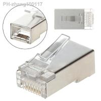 50/100Pcs CAT5 RJ45 8-Pin Shielded Modular Plug Ethernet Network Cable Connector Drop ship
