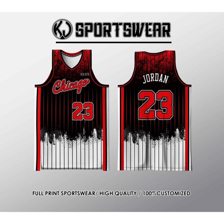 BASKETBALL CHICAGO JERSEY FREE CUSTOMIZE OF NAME AND NUMBER full