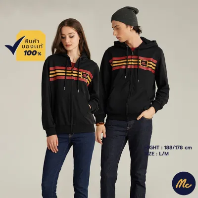 Mc Jeans เสื้อกันหนาว มีฮู้ด Unisex สีดำ MJHP158