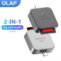 Pembaca kartu usb mikro 2 in 1 pembaca kartu SD TF konverter Data usb mikro pembaca kartu adaptor OTG untuk iPhone 13 12 aksesori ios