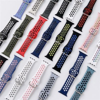 Silicone Breathable 7 8 41mm 45mm 40 44 38 42mm for nike sport Band serie 6 Ultra 49mm bracelet