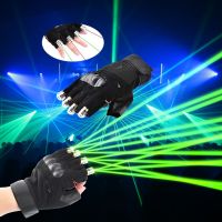 RGB Laser Gloves DJ Disco Multi-line 4 Heads Beam Light For Finger Halloween Christmas Party Nightclub Club Stage Dancing Show