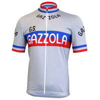 CUT GAZZOLA TEAM 2 COLORS Retro Classic ONLY Mens Cycling Jersey Short Sleeve Bicycle Clothing Ropa Ciclismo