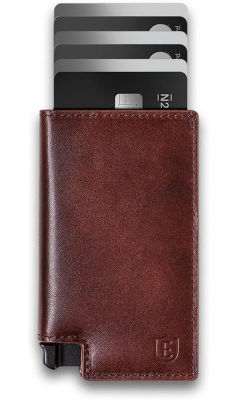 Ekster Parliament - Slim Leather Wallet - RFID Blocking - Quick Card Access Classic Brown