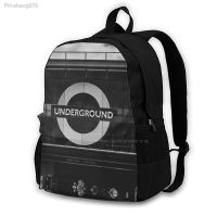 London Souvenir Brixton Underground Logo Symbol Photography Art School Bags For Teenage Girls Laptop Travel Bags London