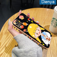 เคส Dienya สำหรับ Vivo เคส V20ลายการ์ตูนเด็กผู้หญิงชานมใหม่กรอบสี่เหลี่ยมชุบผิวเคสนิ่มซิลิกาเจลกันกระแทกเคสมือถือรวมทุกเลนส์กล้องถ่ายรูปฝาครอบป้องกัน