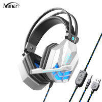 Sy850mv Illuminated Wire Control Gaming Headset หูฟังตัดเสียงรบกวนพร้อมไมโครโฟนสำหรับ Ps4