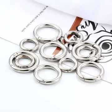 Metal O Ring Spring Clasps - Round Keychain Clasps Jewelry Making Supplies  5pcs