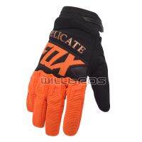 Free Shipping Delicate Fox Gloves Motorbike Motocross Enduro Mountain Bicycle Offroad Cycling Black Orange Gloves