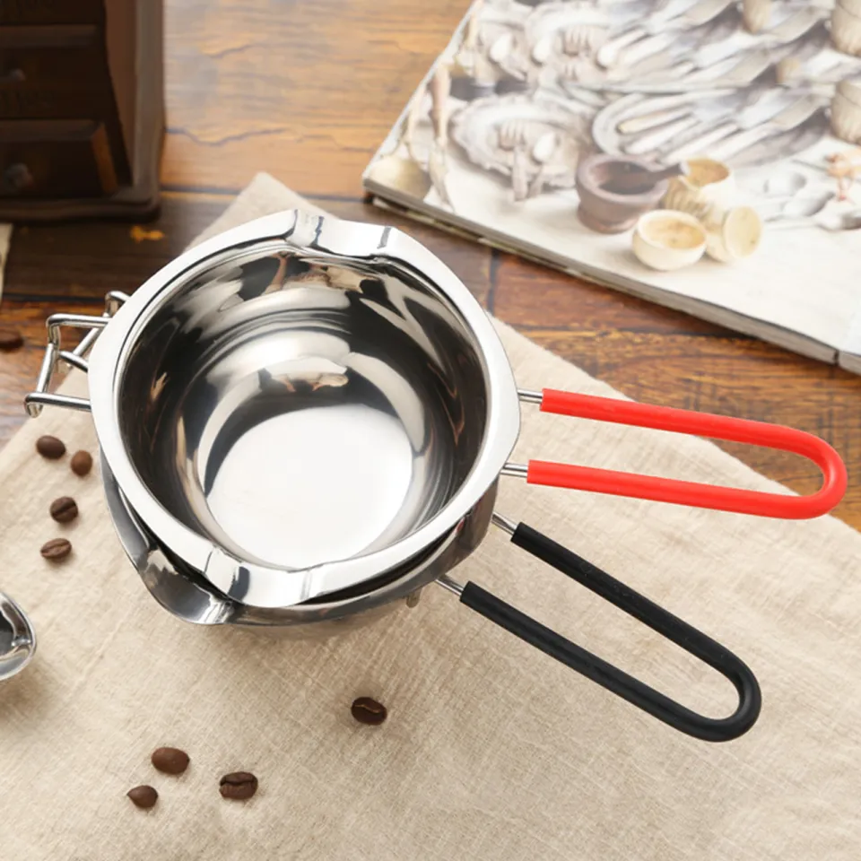 Fityle 2 Pieces Stainless Steel Wax Melting Pot Double Boiler for