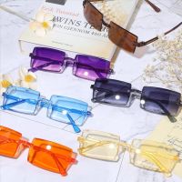 【hot】 Fashion Sunglasses Rimless Frameless Rectangle Shades Gradient Brand Traveling Glasses for ！