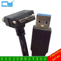 ที่เป็นมุมลงที่ยึดสกรู Usb 90องศาเป็น3.0สายสำหรับข้อมูลกล้องอุตสาหกรรม1ม. 5ม