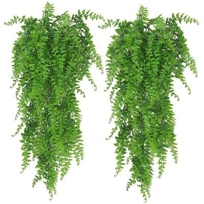 4 Pack Artificial Hanging Plants Fake Ivy Leaves Wall Decoration for Indoor Outdoor, Greenery Home Decor Faux Vine