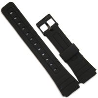 Tali Pengganti Tali Jam Tangan untuk Casio F-91W 18Mm Tali Jam Tangan Plastik Resin Hitam dengan Pin Gesper Logam F91 F91W