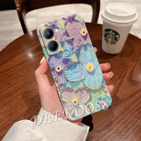 เคสมือถือสำหรับ Realme 10 10T Pro Plus Pro + 5G 4G ดอกไม้น่ารักเคสสมาร์ทโฟน TPU Softcase สีม่วงสีชมพูฝาหลัง Realmi Realme10 Realme10T 10Pro 10Pro +