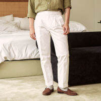 (bob’s your uncle) - Gurkha Trousers White - กางเกงขายาวเอวสูง ผ้าคอตตอน สีขาว