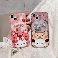 Sanrio Hello Kitty การ์ตูนน่ารักวินนี่ช้อนส้อมมีดหมีพูห์ Lotso Pochacco เคสโทรศัพท์มือถือสำหรับ iPhone 14 Pro Max กรอบข้างหลังโทรศัพท์นิ่มกันกระแทกสำหรับ iPhone 13 Pro Max เคสสำหรับ Apple โทรศัพท์12 11เคสห่อหุ้ม