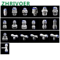 ❂❡ 1/4 3/8 OD Hose Tube 1/4 1/2 3/4 1/8 Plastic Pipe Quick Connectors RO Water Connector Fittings Reverse Osmosis System